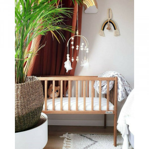 Patut suplimentar pentru copii, 90 x 40 cm, din lemn de pin, Woodies Safe Dreams, Crib Dream, Vintage