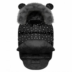 Sac de dormit 4in1, Orificii pentru carucior, sanie, 95 cm x 48 cm, Ricokids, Elmi, Black Triangles