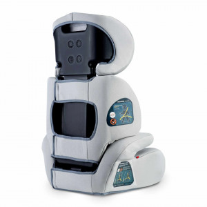Scaun auto transformabil, Inaltator auto, 2 grupe de varsta, 15-36 kg, Ricokids, Sandro, Light Grey