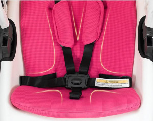 Set 3 in 1 - Carucior Hot Mom Premium Alb 2 in 1, pernita roz + Scoica auto Joie Gemm Foggy Gray