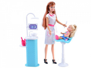 Set papusa Anily doctor si fetita la cabinetul stomatologic, accesorii incluse