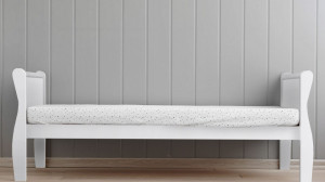 Woodies - Patut din lemn masiv 140x70 transformabil pentru bebe si junior Noble White