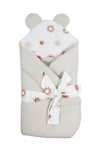 Babyhorn, paturica de infasat multifunctionala, 73 x 73 cm, Tiny Star Sweet Sunshine