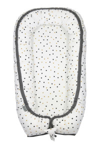 Babynest pentru copii, 80 x 50 cm, ajustabil, portabil, reductor patut, Tiny Star, Confetti