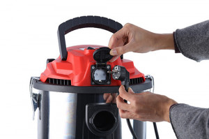 Camry - Aspirator industrial suprafete umede / uscate, de curatat masina, cenusa, spatii industriale, 1400 W , priza de scule electrice, CR- 7045
