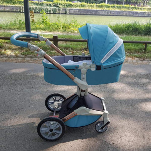 Carucior Copii Hot Mom 360 Blue 2 in 1, varsta intre 0 si 36 de luni, alegerea perfecta pentru voi: design modern, elegant si confortabil