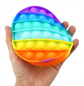 Jucarie senzoriala, Pop It Rotund, Severno, Fidget Toys, 13 cm, Multicolor