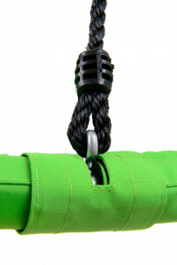 Leagan pentru copii rotund, tip cuib de barza, suspendat, 100 cm, 150 kg, Severno, Verde