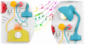Masuta educativa 2in1, cu tablia detasabila, pian, muzica, si activitati, Ricokids, 782000