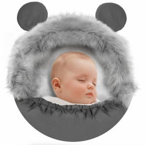 Sac de dormit 4in1, Orificii pentru carucior, sanie, 95 cm x 48 cm, Ricokids, Elmi, Dark Grey