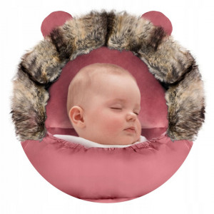 Sac de dormit 4in1, Orificii pentru carucior, sanie, 95 cm x 48 cm, Ricokids, Elmi, Dusty Pink