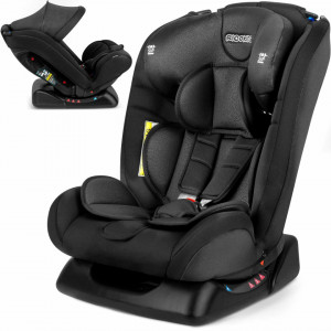 Scaun auto copii, 0 - 36 kg, inclinatie ajustabila, tetiera SIP, parasolar, Ricokids, Luco, Negru + Carton de colorat