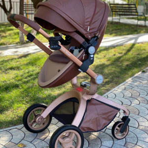 Set 3 in 1 - Carucior Hot Mom Premium Coffe 2 in 1 + Scoica auto Joie i-Size i-Gemm 2 Pebble