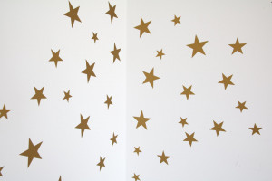 Set 77 Stickere Stelute Aurii pentru perete, pentru camera copilului, Tiny Star Gold
