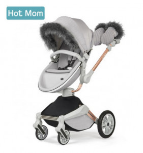 Set de iarna pentru carucioarele Hot Mom, model 360, calduros, impotriva vantului, potrivit pentru landou si parte sport, culoare unisex