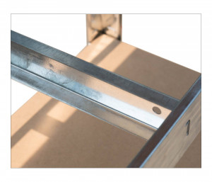 Severno - Raft de depozitare argintiu galvanizat 180x90x40cm + pereche de manusi de lucru