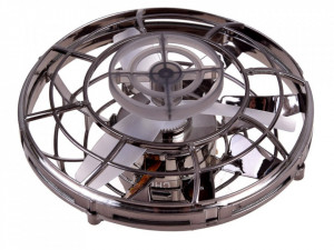 Spinner zburator antistres, Flying Gyro, cu functie de bumerang, incarcator USB, lumini LED, negru