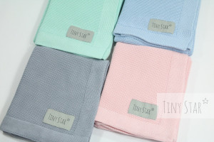 Tiny Star - Paturica din Bambus Baby Blue