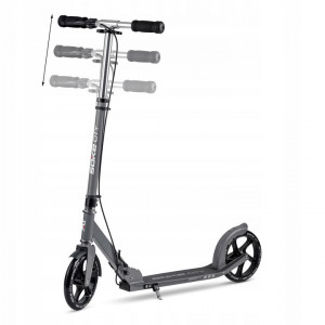 Trotineta de oras, Clasica, cu 2 roti, frana de mana, Soke, City, Aluminiu, Greutate maxima utilizator 100 Kg, Gri