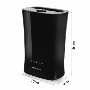 Umidificator de camera inteligent, cu sensor de umiditate, ionizare, antivirusi, antibacterii, Berdsen, BD-501 negru