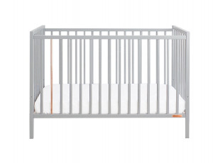 Woodies Stardust Gri - Patut Bebe Din Lemn Masiv, 120 cm x 60 cm, Design Impunator, Confortabil, Rezistent, 4