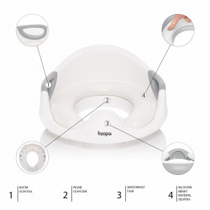 ZOPA - Reductor anatomic pentru toaleta, colac inclus Coach Dove Grey