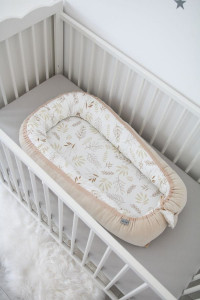 Babynest Grain & Ivory Cuib Pentru Bebelusi, Ajustabil, Portabil, Reductor Patut, Tiny Star