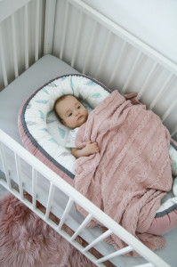 Babynest Velvet & Plumes, Cuib Pentru Bebelusi, Ajustabil, Portabil, Reductor Patut, Tiny Star