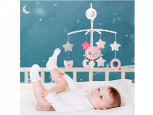 Carusel pentru patut, cu jucarii de plus si cutie muzicala, Jokomisiada