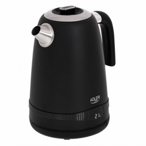 Fierbator electric, Capacitate 1,7 L, Fara BPA, Control al temperaturii, Otel inoxidabil, 2200 W, Fara fir, Adler, Ad 1295, Negru, Severno