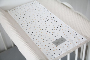 Husa Pentru Salteaua De Infasat, din Bumbac, 50 cm x 70 cm, Tiny Star, Confetti & Beige