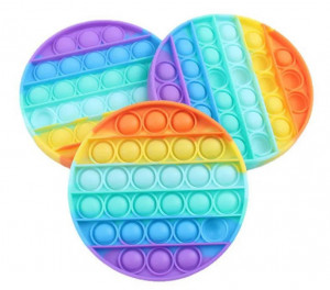 Jucarie senzoriala, Pop It Rotund, Severno, Fidget Toys, 13 cm, Multicolor