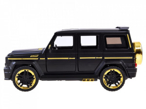 Masinuta de jucarie, Mercedes G65, din metal, masiva, cu usa, lumini, sunete, 20 cm, Neagra
