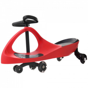 Masinuta pentru copii, cu lumini, sistem de deplasare Wiggle&Go, Severno, Balance, Rosie