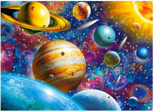 Puzzle pentru copii, Sistemul Solar, 100 de piese