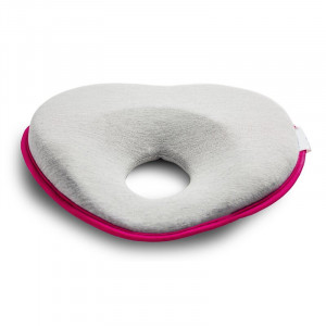 Qmini - Perna ergonomica pentru copii impotriva plagiocefaliei, 22x22 cm, Roz