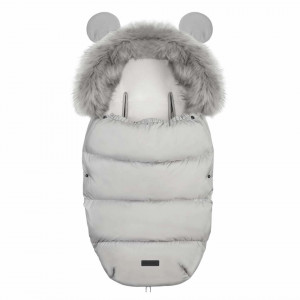 Ricokids - Sac de dormit 4in1, Orificii pentru carucior, sanie, 95 cm x 48 cm, Elmi, Light Grey