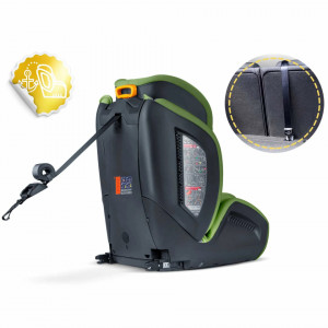 Ricokids - Scaun auto pentru copii, 9 - 36 kg, cu ISOFIX, pozitie reglabila, Qway Gri Verde