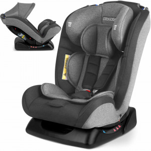 Scaun auto copii, 0 - 36 kg, inclinatie ajustabila, tetiera SIP, parasolar, Ricokids, Luco, Grey + Carton de colorat
