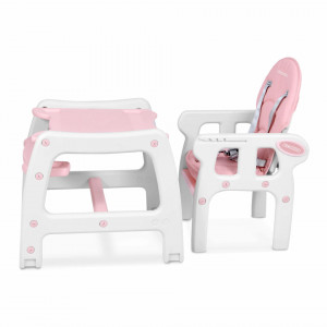 Scaun de masa 5 in 1, balansoar, hranire, joaca, scaun cu masa, Ricokids, Sinco, roz