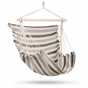 Scaun suspendat brazilian, Sofotel Rhodes, 95 x 130 cm, sarcina maxima 150 kg, Gri