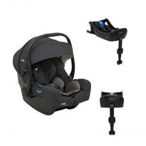 Set 4 in 1 - Carucior Hot Mom 360 Coffe 2 in 1 + Scoica auto Joie i-Size i-Gemm 2 Shale + Baza isofix i-Base