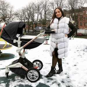 Set 4 in 1 - Carucior Hot Mom 360 Negru 2 in 1 + Scoica auto Joie Gemm Foggy Grey , 0-13kg + Baza isofix i-Base