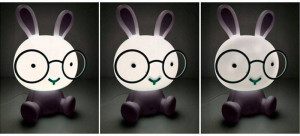 Severno Rabbit - Lampa de veghe de noptiera IEPURAS Roz, 23 cm