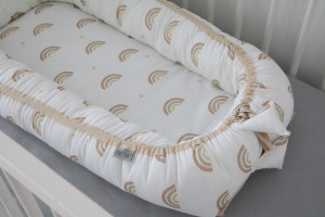 Tiny Star - Babynest Rainbow, Cuib Pentru Bebelusi, Ajustabil, Portabil, Reductor Patut, Tiny Star