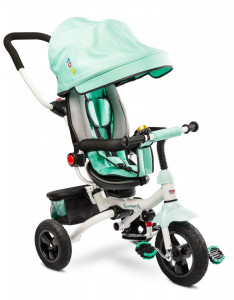 Tricicleta pliabila cu scaun reversibil pentru copii Toyz WROOM Turquoise