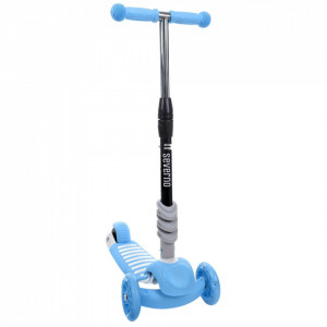 Trotineta 3 roti cu scaun detasabil, pentru copii, roti cu lumini, ghidon reglabil, pivotant, Severno, Lady Bug, Blue