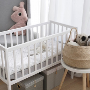 Woodies Dream Crib - Patut Mic 90 x 40 cm Alb, Din Lemn Masiv