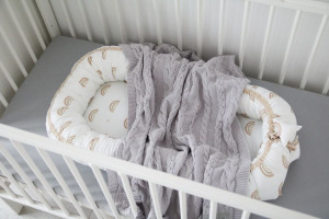 Babynest pentru copii, 80 x 50 cm, ajustabil, portabil, reductor patut, Tiny Star, Rainbow