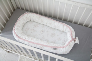 Babynest pentru copii, 80 x 50 cm, ajustabil, portabil, reductor patut, Tiny Star, Love